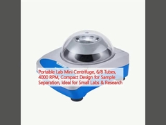 পোর্টেবল ল্যাব মিনি সেন্ট্রিফুগ, 6/8 টিউব, 4000 RPM, নমুনা বিভাজনের জন্য কমপ্যাক্ট ডিজাইন, ছোট ল্যাব এবং গবেষণার জন্য আদর্শ