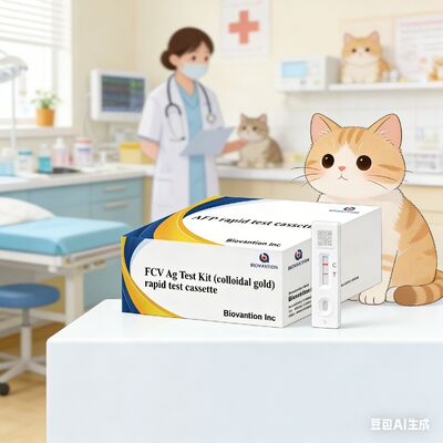 Pet Cat FCV Ag Test Kit Rapid Feline Calicivirus Antigen Detection Colloidal Gold Strips for Clinic & Home Use