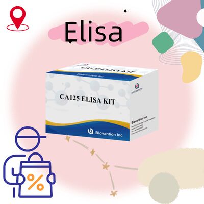 উচ্চ সংবেদনশীলতা CA125 ELISA টেস্ট কিট 96 টি পরীক্ষা এবং সঠিক ক্যান্সার নির্ণয়ের জন্য 1 ঘন্টা পরীক্ষার সময় সহ